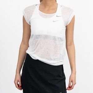 Nike Dri-fit Cool Short Heathered Sheer Short Sleeve, size large.
